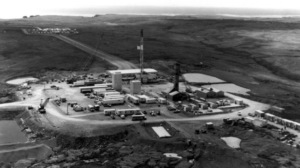 Instalaciones de pruebas nucleares en Amchitka - Vista aérea